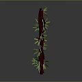 Decorative Indoor Plant With Red Trunk And Green Foliage For Home Decor