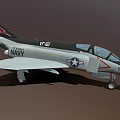 US Navy VT-82 Jet Aircraft With American Insignia And Detailed Design