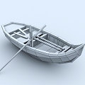 Boat, wooden boat, fishing boat, small boat 3d model