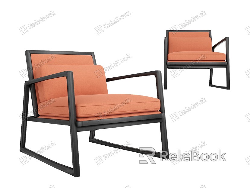 Modern Single Sofa Dining Chair Leisure Chair Single Chair model