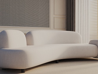 Three-seat sofa 3d model