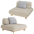 Modern leisure double sofa 3d model