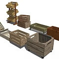 Various Styles Natural Wooden Crates With Stackable And Flat Storage Designs
