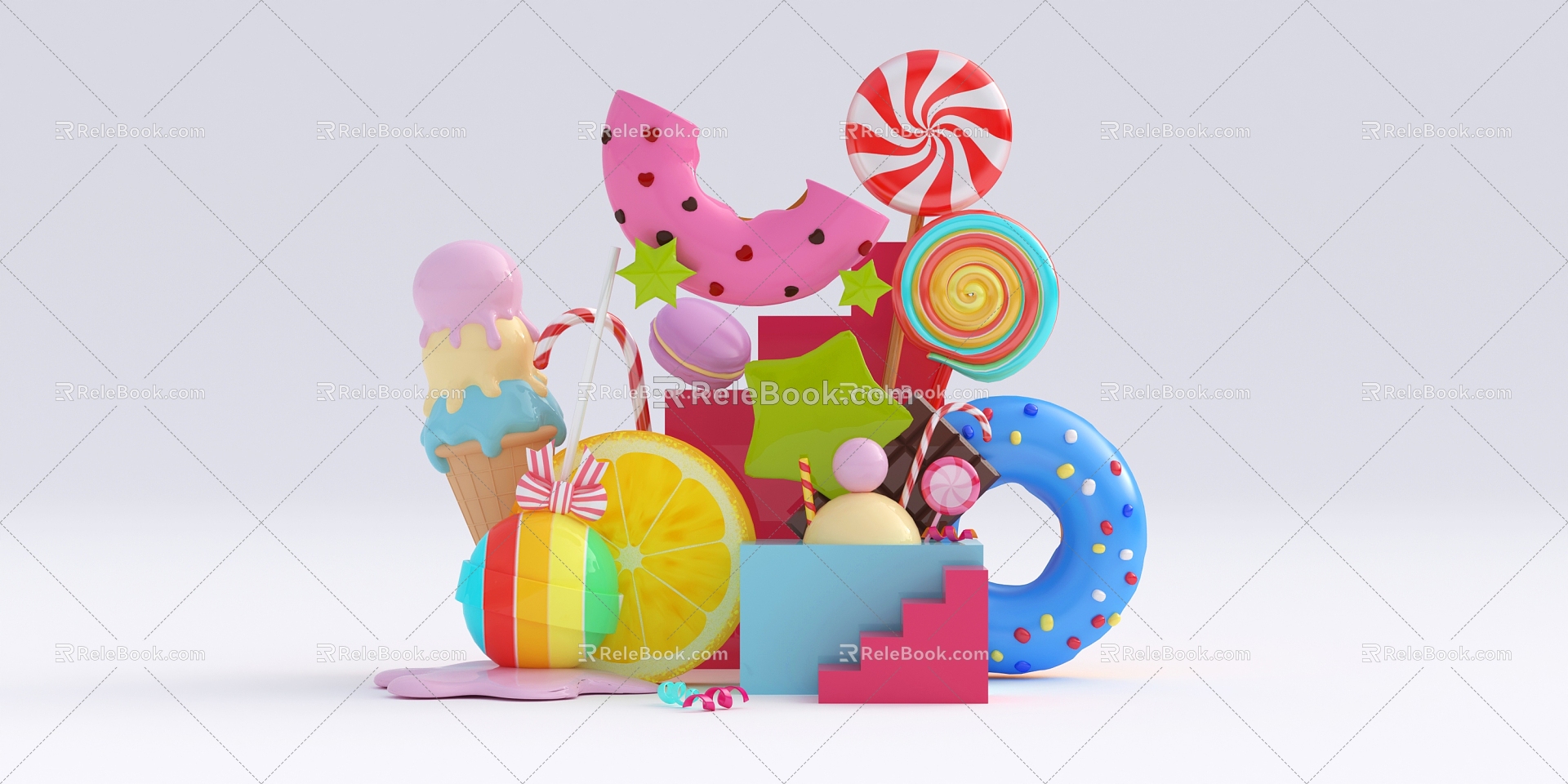 Meichen Candy Cartoon 3d model