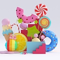 Meichen Candy Cartoon 3d model