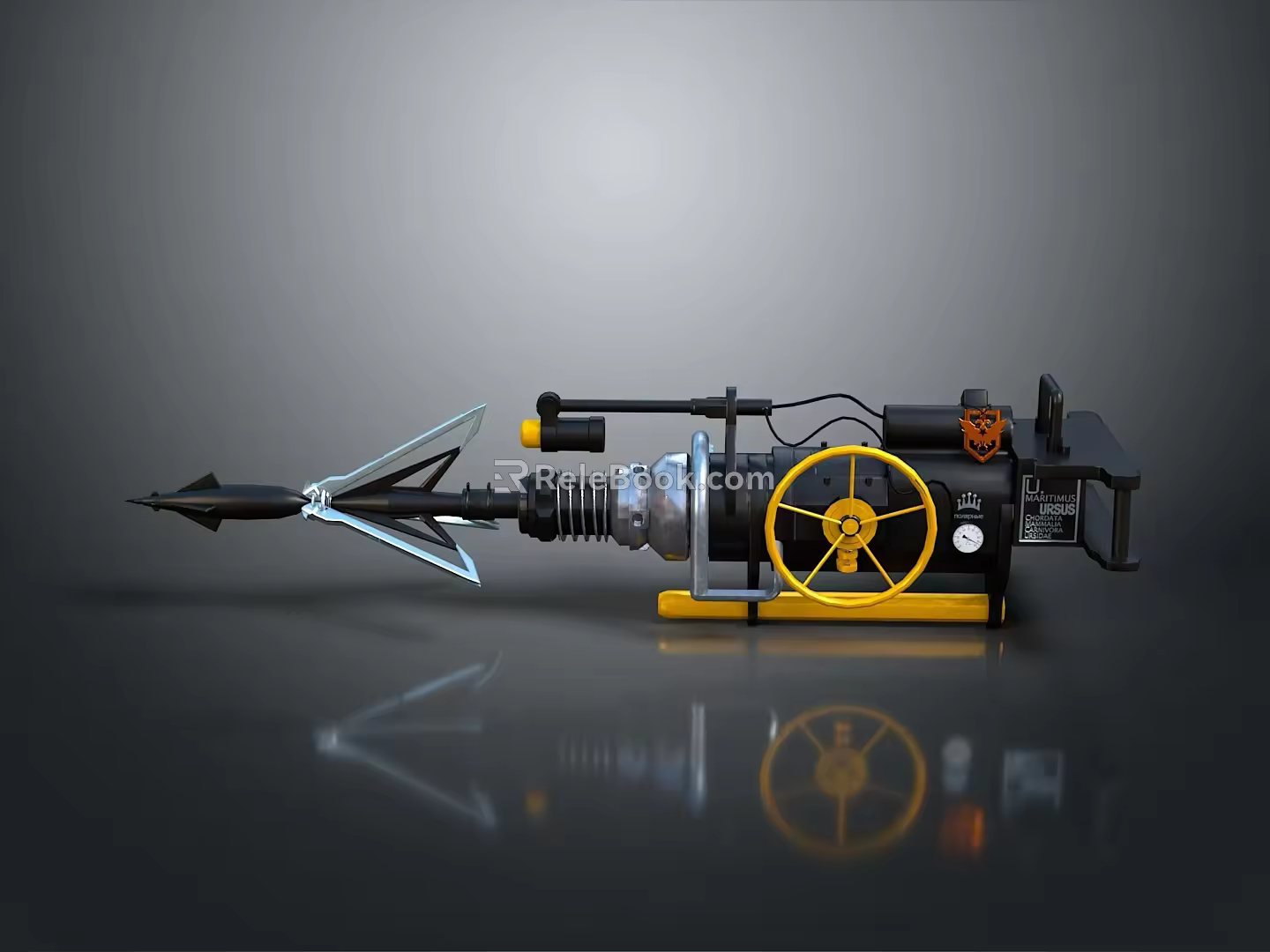 Harpoon Fishing Hunting Javelin With Harpoon Fork Whaling Fork Cry Game Harpoon Missile Fish Gun Fishing Gun 3d model