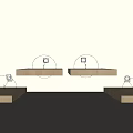 modern step lamp 3d model