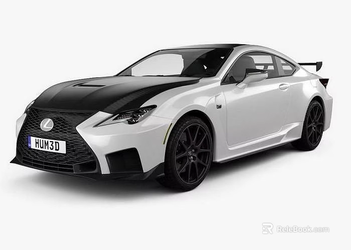 Lexus White And Black Sports Car With Sleek Design And Black Wheels 3d model 