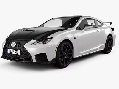 Lexus White And Black Sports Car With Sleek Design And Black Wheels 3d model