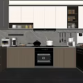 Modern Kitchen Interior Design With White Wood Cabinets Stainless Steel Fridge Gray Countertops And Appliances