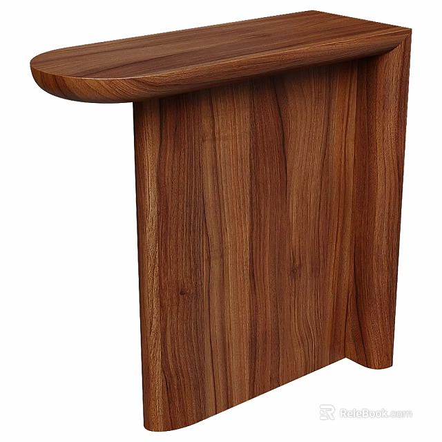 Modern Walnut Wood Dresser With Natural Wood Grain And Smooth Surface Design 3d model 