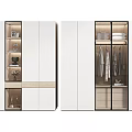 Modern Wardrobe Interior Design With Open Shelves Hanging Clothes Drawers And Decorative Items