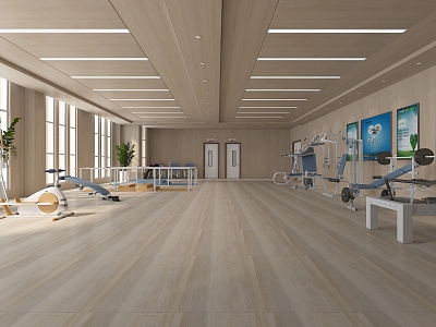 Modern Rehabilitation Room Hospital Rehabilitation Hall 3d model