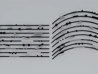 Modern Spotlights Track Lights 3d model