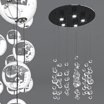 Modern chandelier glass chandelier 3d model