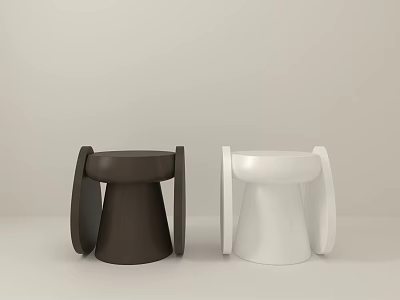 Modern Coffee Table With Black And White Stylish Design And Unique Shape 3d model