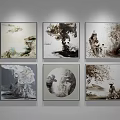 Six Modern Abstract Paintings With Brown White Hues And Flowing Textures For Wall Art