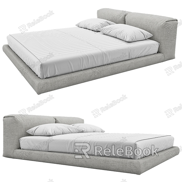 Simple Double Bed model