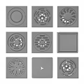 Stainless Steel Bathroom Floor Drains With Various Round Square Designs And Patterns