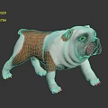 Brown And White Bulldog Stuffed Toy With Realistic Design And Lifelike Features