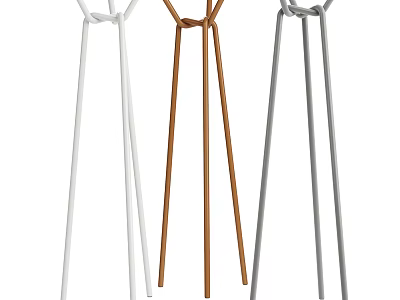 Minimalist Coat Racks In White Brown And Gray 3d model