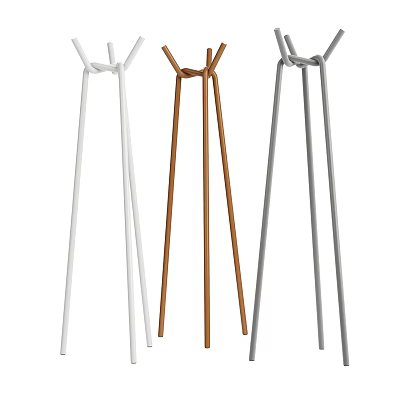 Minimalist Coat Racks In White Brown And Gray 3d model Minimalist Coat Racks In White Brown And Gray 3d model
