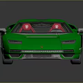 Green Sports Car With Sleek Design Red Interior And Modern Alloy Wheels