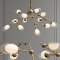 Modern chandelier 3d model