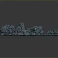 Blue Natural Stone Piles Stacked Neatly For Building Decorative Uses