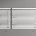 White Horizontal Modern Window Blinds Wall Mounted for Interior Light Control 3d model