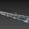 Modern Streamlined Blue And White Metro Train Exterior Design With Sleek Carriages