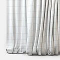 Modern Gray Curtains With Sheer Layers And Decorative Tiebacks For Home Interior 3d model