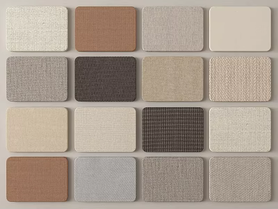 Decorative Wall Panels Sample Collection With Various Colors And Textures For Interior Design 3d model