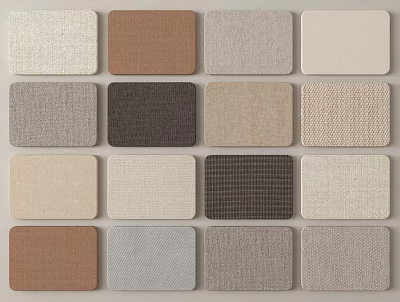 Decorative Wall Panels Sample Collection With Various Colors And Textures For Interior Design 3d model