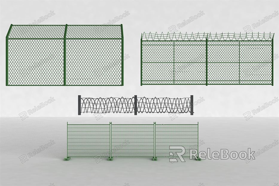 Modern barbed wire mesh fence grid metal mesh fence anti-theft net model