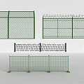 Modern barbed wire mesh fence grid metal mesh fence anti-theft net 3d model