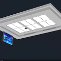 Modern Suspended Ceiling Design With Recessed Lighting And Clean Contemporary Lines 3d model