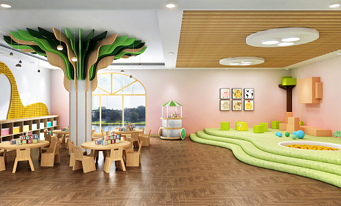 Nordic Kindergarten Children's Activities Leisure Room Kindergarten 3d model