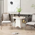Modern leisure sofa combination negotiation table and chair combination 3d model