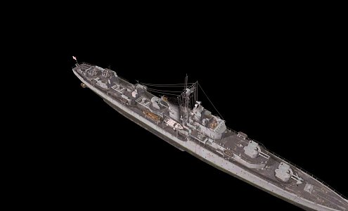 modern warship battleship destroyer 3d model