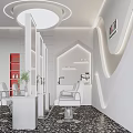Modern Beauty Hair Salon Interior Featuring Styling Chairs Mirrors And Lighting