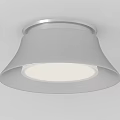 Modern Ceiling Light With Sleek Metal Frame And Curved White Light Shade