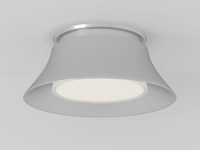 Modern Ceiling Light With Sleek Metal Frame And Curved White Light Shade 3d model