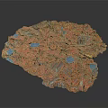 Colorful Red And Blue Fragment Pile Featuring Broken Pieces Abstract Formation