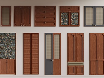 Modern Door Panel Cabinet Door Rattan Cabinet Door Wall Panel 3d model