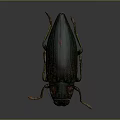 Iridescent Metallic Beetle With Shiny Exoskeleton And Colorful Legs On Gray Background