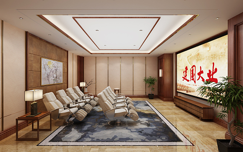 New Chinese Audio-visual Room 3d model