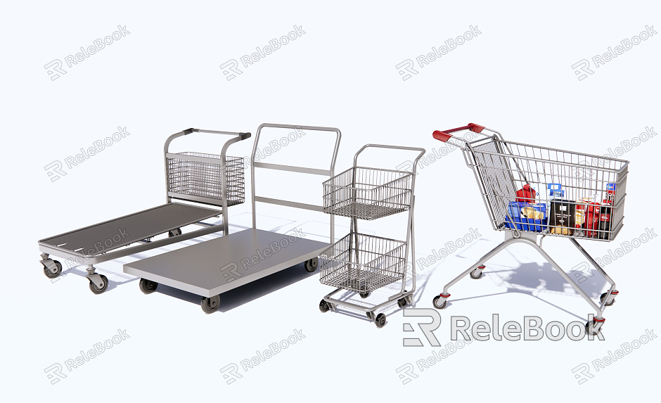 Modern Shopping Cart Shopping Cart Trolley model