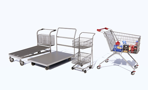 Modern Shopping Cart Shopping Cart Trolley 3d model