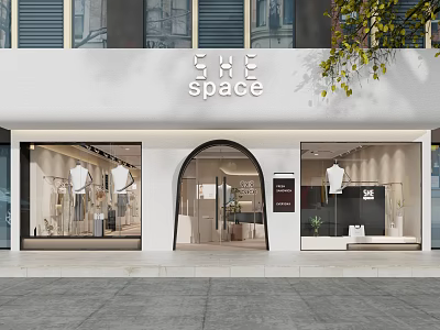 Modern Clothing Store 3d model